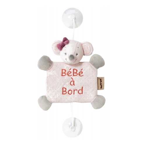 Игрушка мягкая Nattou Знак Baby on board (Наттоу) Adele & Valentine Мышка 424363
