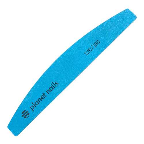 Пилка широкая Planet Nails Mylar Flexible полукруглая, 120/180 Синяя