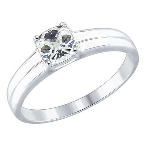 Кольцо женское SOKOLOV из серебра со Swarovski Zirconia 89010067 р.19