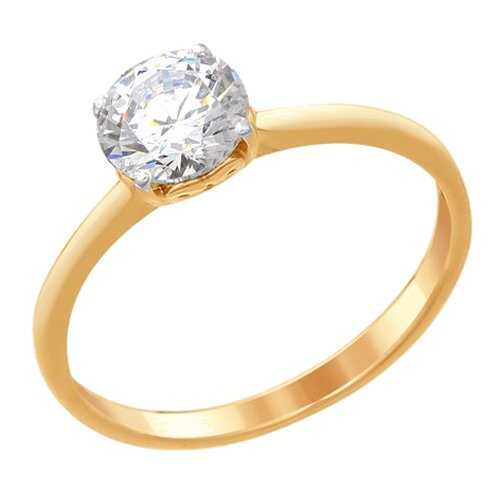 Кольцо женское SOKOLOV из серебра со Swarovski Zirconia 89010082 р.19