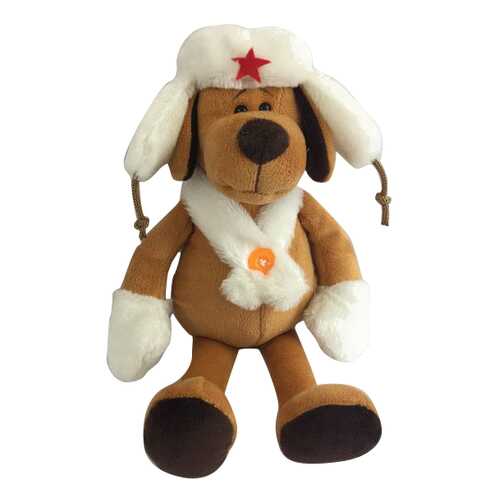 Мягкая игрушка Teddy Собака в белой ушанке, 16cм