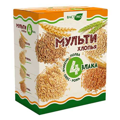 Мульти хлопья Вастэко 4 злака