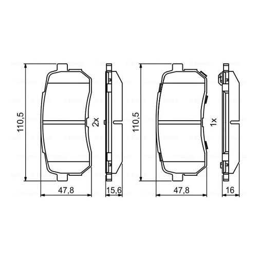 Комплект тормозных дисковых колодок Bosch 0 986 494 828