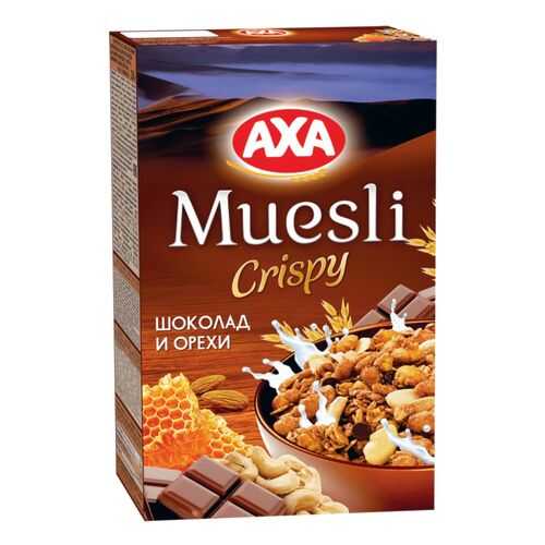 Мюсли сrispy AXA шоколад и орехи 250 г