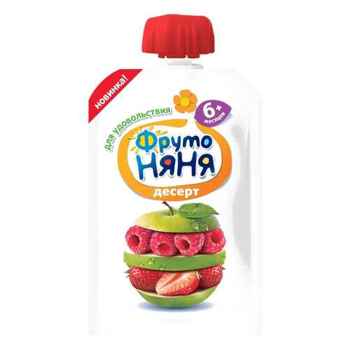 Пюре фруктовое ФрутоНяня Десерт из яблок, малины и клубники с 7 мес. 90 г