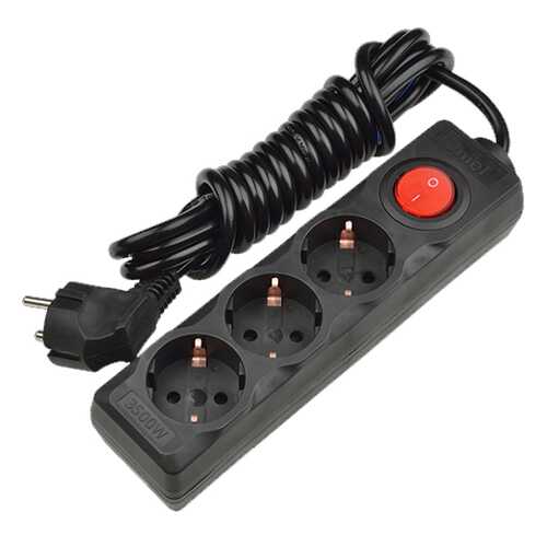 Удлинитель Uniel S-GCD3-3B, 3 розетки, 3 м, Black