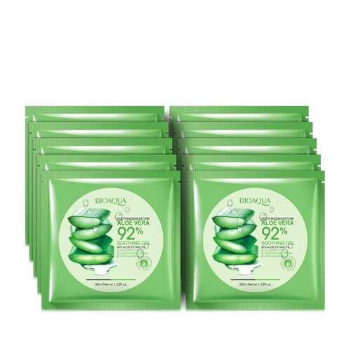 Маска для лица тканевая Aloe Vera 92%, BIOAQUA 10 шт*30 гр