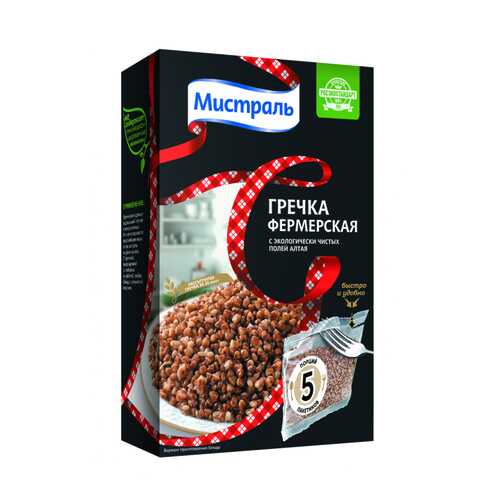 Гречка Мистраль фермерская ядрица 80 г х 5 шт
