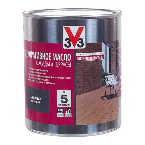 Декоративное масло 3V3 для деревянных фасадов и террас 2.5л венге