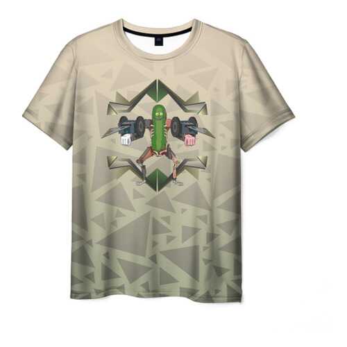 Футболка мужская ВсеМайки Pickle Rick коричневая 4XL