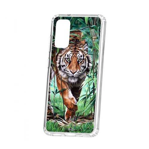 Чехол Kruche Samsung Galaxy S20 Print Крадущийся тигр