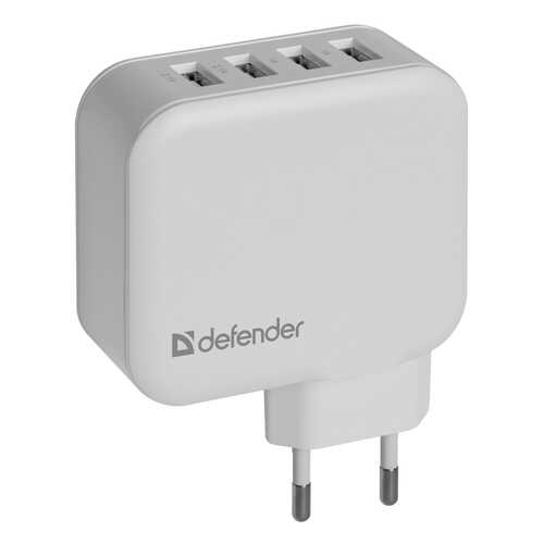 Сетевое зарядное устройство Defender UPA-60 4 USB 6,2A White