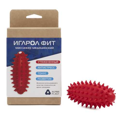 Мяч массажный Альпина Пласт Иглрол Фит, красный, 15 см