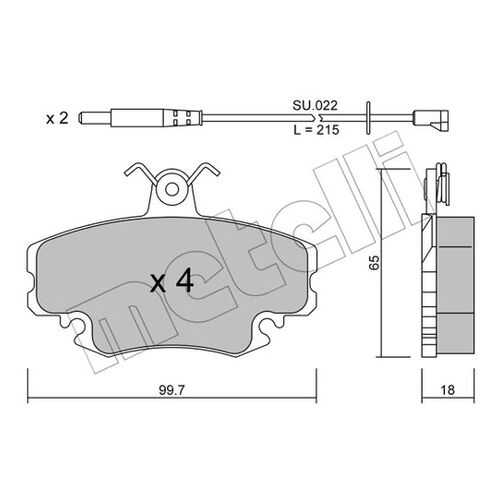 Комплект тормозных дисковых колодок METELLI 22-0120-0K