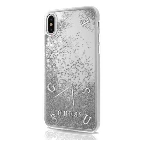 Чехол Guess Liquid Glitter для Phone X/Xs Transparen/Silver