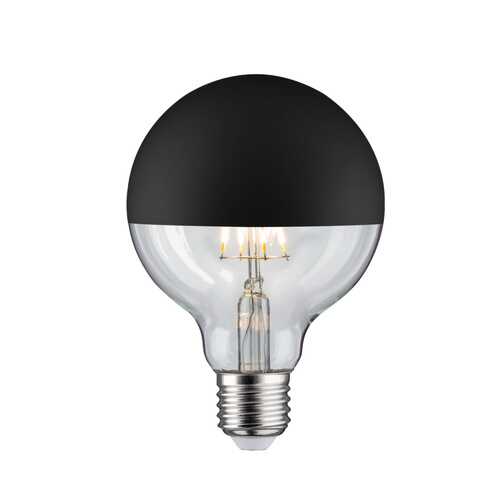 Лампа LED Globe 95 6W E27 Kopfsp sw matt dimm 28546