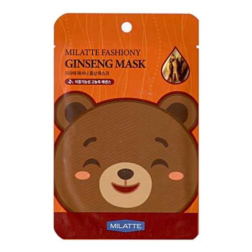 Маска для лица Milatte Fashiony Ginseng Mask Sheet с экстрактом красного женьшеня 21 г
