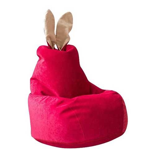 Кресло-мешок DreamBag Зайчик, размер S, велюр, малиновый