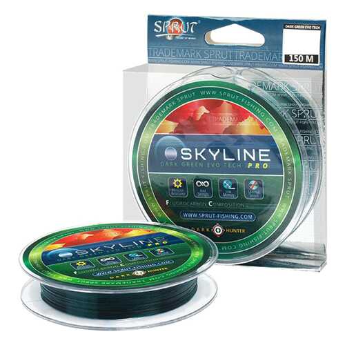 Леска монофильная Sprut Skyline Evo Tech Pro Dark Green, 150 м, 0,405 мм, 14,25 кг
