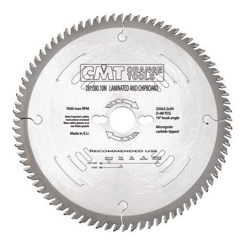 Диск пильный 250x30x3,2/2,2 10? TCG Z=80 281.080.10M