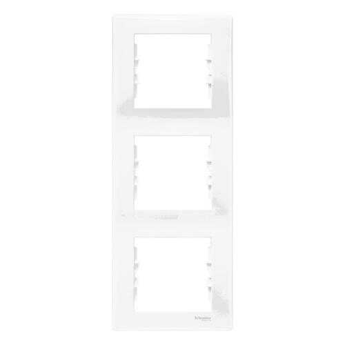 Рамка Schneider Electric Sedna 3-ая вертикальая Белая