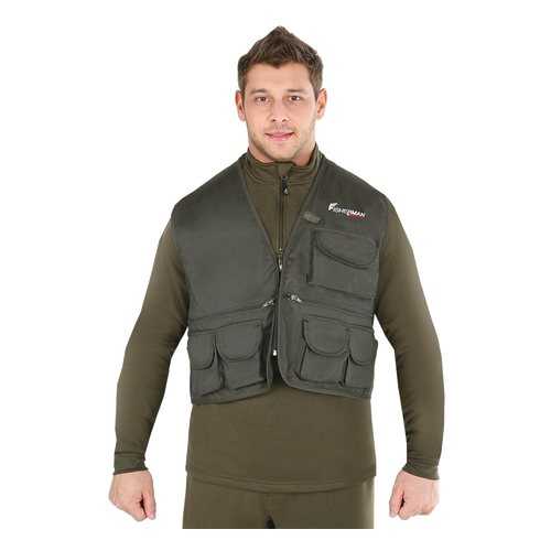 Жилет для рыбалки Nova Tour Fisherman Хук, хаки, M INT
