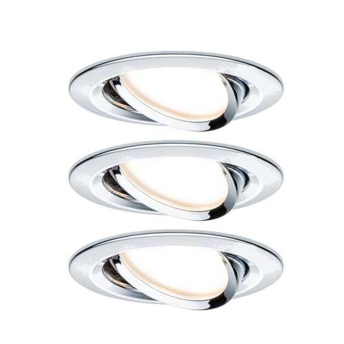 Светильник встраиваемый, комплект EBL Nova LED 3x6,5 GU10 Chrom 93434