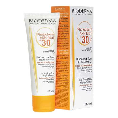 Солнцезащитное средство Bioderma Photoderm AKN Mat SPF 30 40 мл