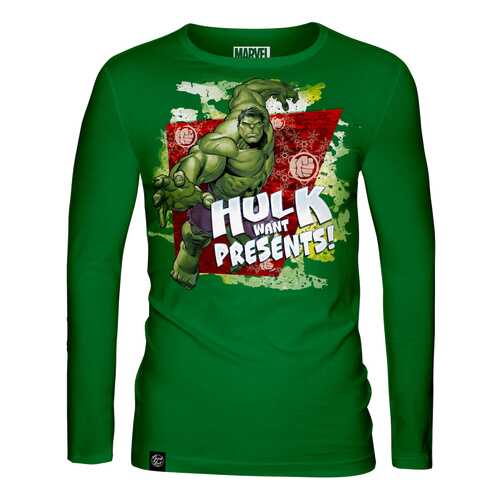 Лонгслив мужской Good Loot X-mas Hulk зеленый S
