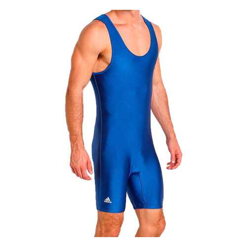 Трико борцовское Adidas детское Wrestling Solid Singlet синее YS 128 см