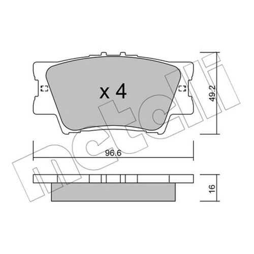 Комплект тормозных дисковых колодок METELLI 22-0749-0