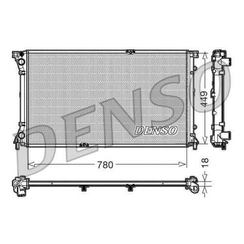 Радиатор охлаждения двигателя DENSO DRM23097