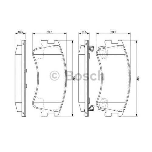 Комплект тормозных колодок Bosch 0986494079