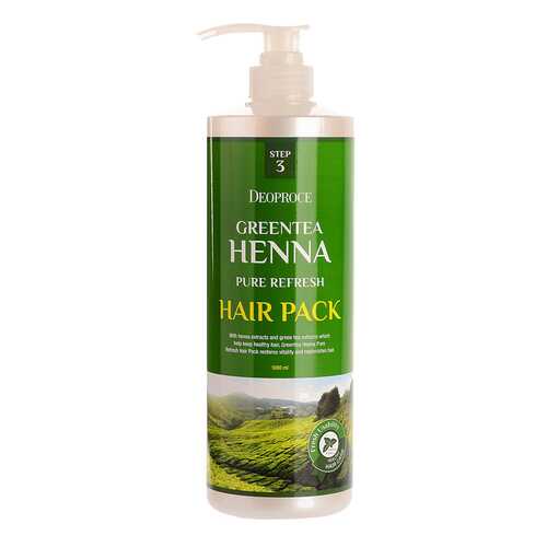 Маска для волос Deoproce GreenTea Henna Pure Refresh Hair Pack 1000 мл