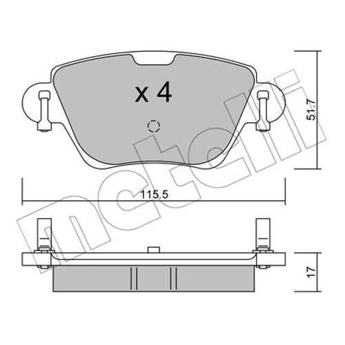 Комплект тормозных дисковых колодок METELLI 22-0319-0