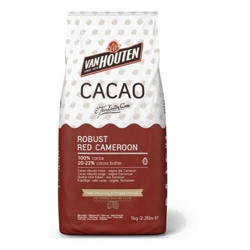 Какао порошок Van Houten 100% robust red cameroon 20-22% 1 кг