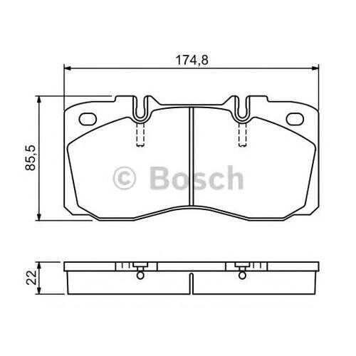 Комплект тормозных колодок Bosch 0986494257
