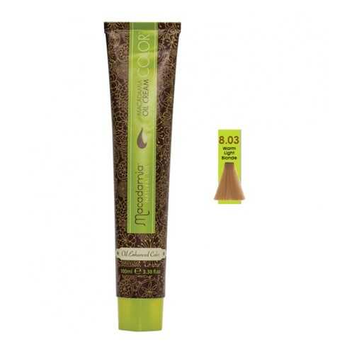 Краска для волос Macadamia Oil Cream Color 8.03 Светлый теплый блондин 100 мл