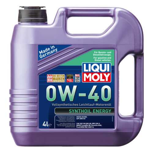 Моторное масло Liqui moly Synthoil Energy 0W-40 4л