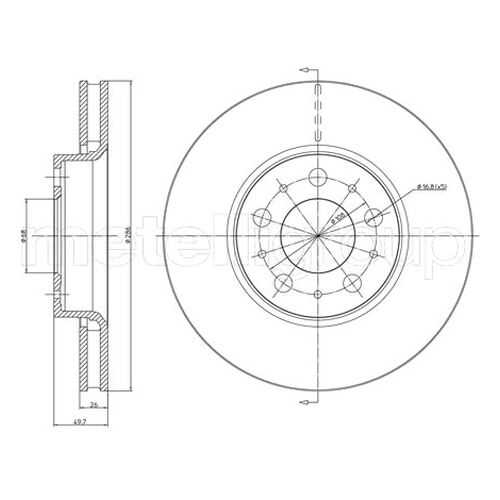 Тормозной диск METELLI 23-0560C