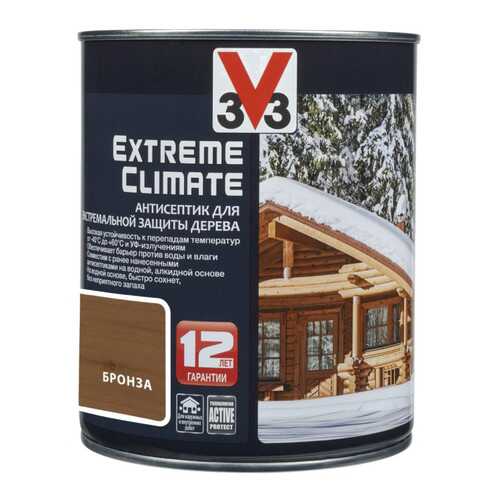 Антисептик для экстремальной защиты V33 Extreme Climate 0.9 л, Цвет бронза