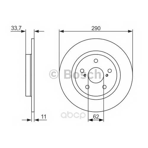 Тормозной диск Bosch 0986479656 задний