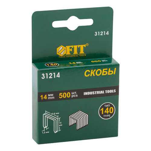 Скобы для степлера (тип 140) 14 мм, 500 шт. FIT 31213