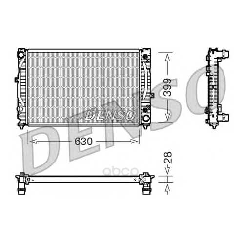 Радиатор охлаждения двигателя Denso DRM02031