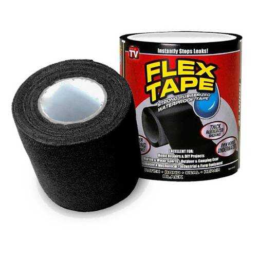 Сверхсильная клейкая лента Flex Tape 20 см черная