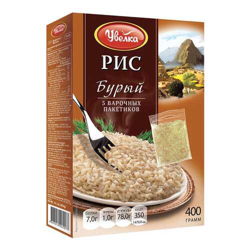 Рис Увелка бурый в пакетиках 80 г 5 пакетиков
