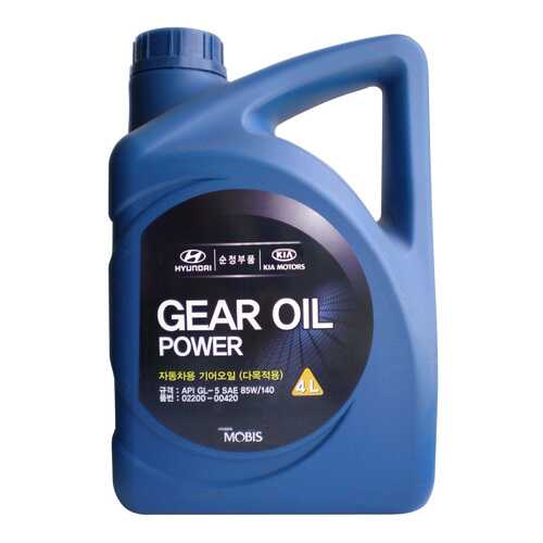 Трансмиссионное масло Hyundai-KIA Gear Oil Power 85w140 4л 0220000420