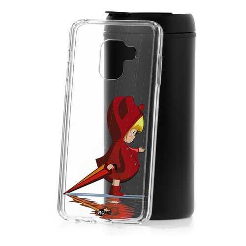 Чехол Samsung Galaxy A8 2018 (A530) Kruche Print Девочка с зонтом