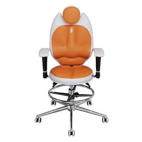 Компьютерное кресло Kulik System Trio 1401, белый/оранжевый