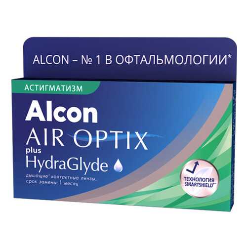 Контактные линзы AirOptix HydraGlyde for Astigmatism 3 шт. PWR +1,50, CYL -2,25, AXIS 010